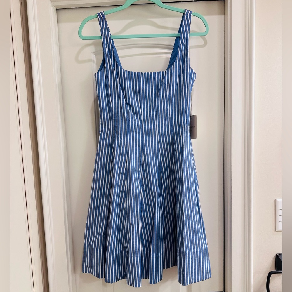 Cynthia Rowley Blue and White Striped Dress